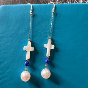 18K YG Dangling Earings